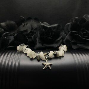 Gemstone Chips Beaded Adjustable Bracelet Natural Chip Stone Boho Beads